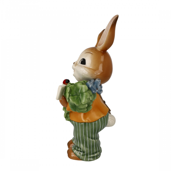 Goebel Figur Hasen - Mit allen guten Wünschen- Ostern NEUHEIT 2024 Hase mit Maikäfer und Kleeblatt