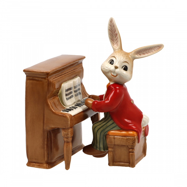 Goebel Figur Hase - Kleiner Virtuose - Musikanten Klavierspieler Ostern NEUHEIT 2024
