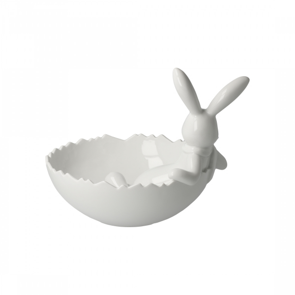 Goebel Hase Snow White " Sweets for my Sweet "  Hasenjunge in Schale Ostern NEUHEIT 2024
