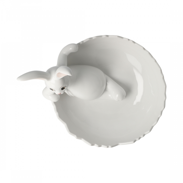 Goebel Hase Snow White " Sweets for my Sweet "  Hasenjunge in Schale Ostern NEUHEIT 2024