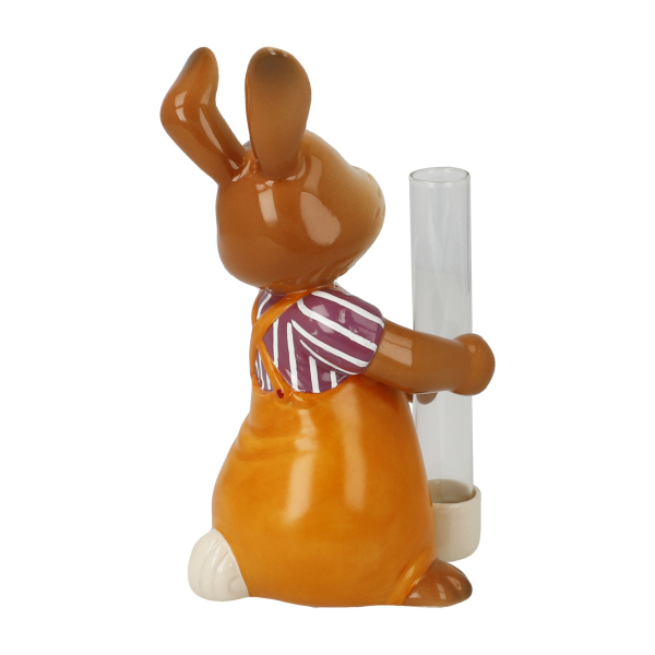 Goebel Figur Hasenjunge mit Vase Blütentraum Ostern NEUHEIT 2025 Hase mit Vase aus Glasröhrchen
