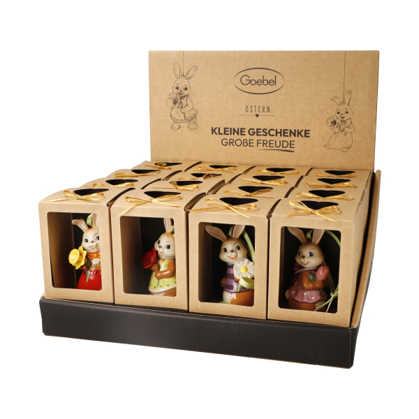 Goebel Hase Hänger 4er Set- Hab an Dich gedacht - Kleines Dankeschön - Schön, dass Du da bist - Ich bringe den Frühling - Hasenhänger  Hasen NEUHEIT 2026 Ostern