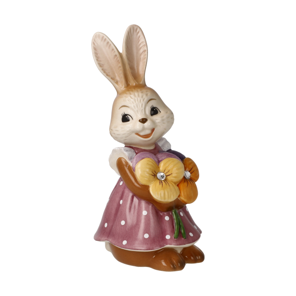 Goebel Hasenmädchen Blumen sind das Lächeln der Erde! Hase mit Blumen und Kristallsteinen - Ostern - NEUHEIT 2026 - Porzellanhase