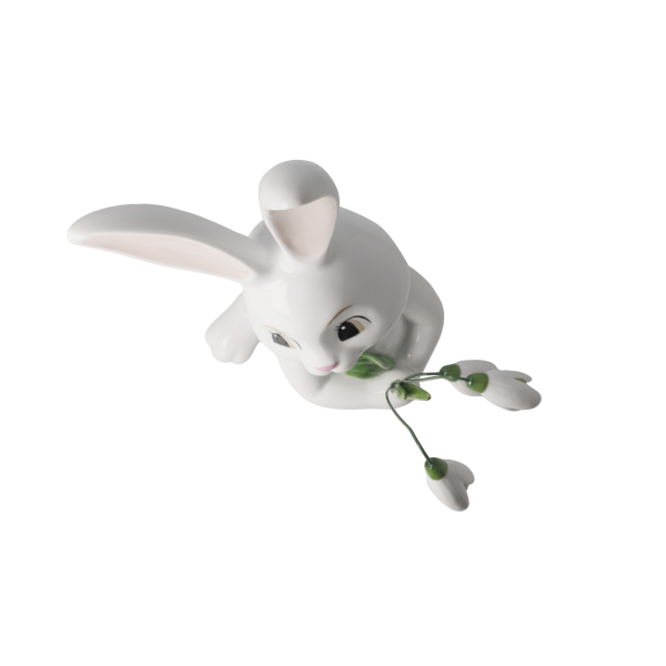Goebel Snow White Welcome Spring NEUHEIT 2025 Porzellanhase mit Schneeglöckchen