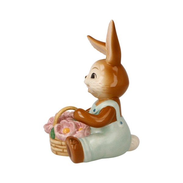 Goebel Dekorieren macht glücklich 2026 limitierte Edition Hase mit Blumenkorb Ostern Porzellanhasen