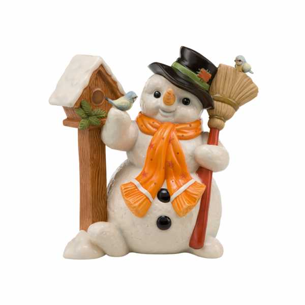 Goebel Hier ist dein Häuschen limitiert Schneemann am Vogelhaus Weihnachten