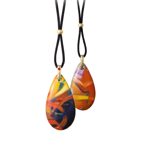 Goebel Franz Marc - Kämpfende Formen mit Swarovski® Kristall Artis Orbis Kette ANGEBOT Halskette Amulett