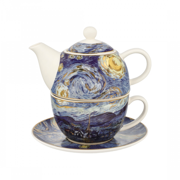 Goebel Sternennacht - Tea for One Scandic Home Künstler - Vincent van Gogh Tasse mit Teekanne Porzellan