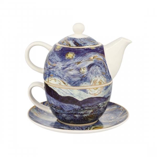 Goebel Sternennacht - Tea for One Scandic Home Künstler - Vincent van Gogh Tasse mit Teekanne Porzellan