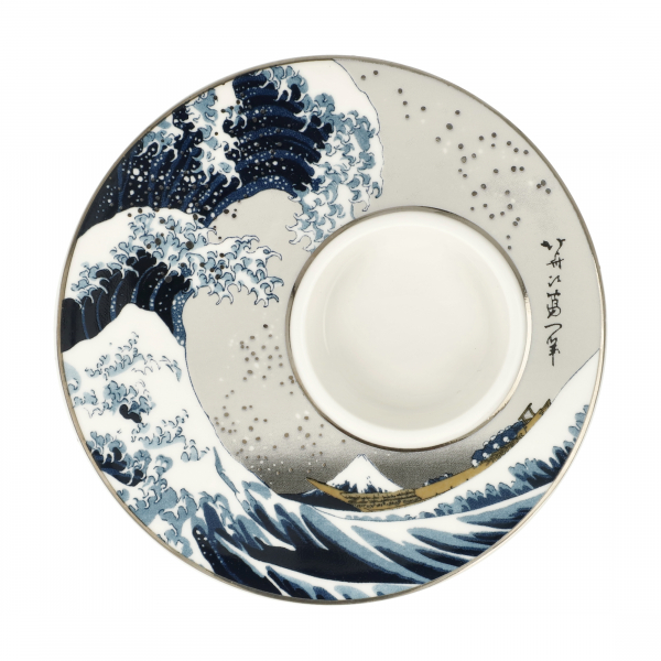 Goebel Das Welle Windlicht Kerzenhalter Katsushika Hokusai Artis Orbis Teelichthalter Porzellan NEUHEIT 2024