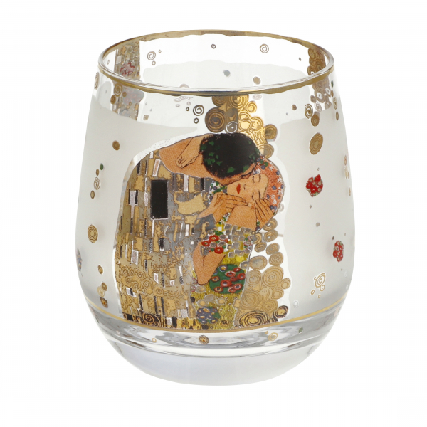 Goebel Windlicht Der Kuss Gustav Klimt NEUHEIT 2024 Teelichthalter Glas