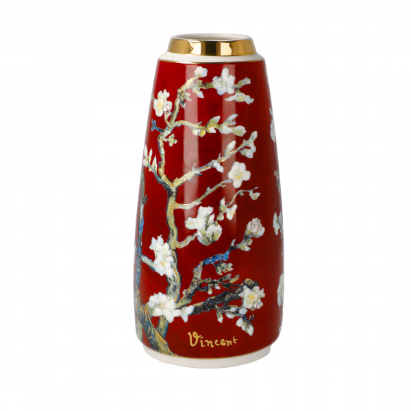 Goebel Der Mandelbaum rot Vase 18,5 cm Vincent van Gogh Künstler Motiv Porzellanvase NEUHEIT 2024 Blumenvase
