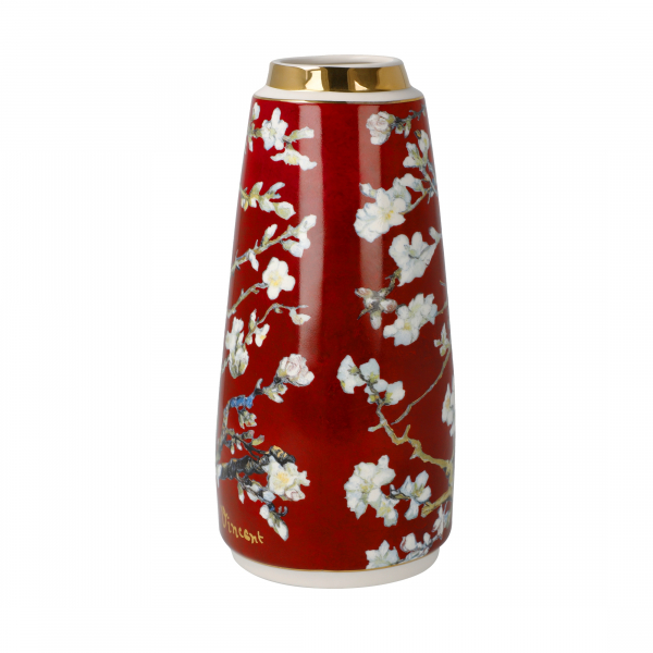 Goebel Der Mandelbaum rot Vase 18,5 cm Vincent van Gogh Künstler Motiv Porzellanvase NEUHEIT 2024 Blumenvase