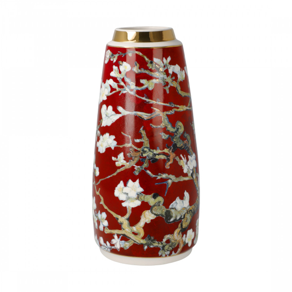 Goebel Der Mandelbaum rot Vase 18,5 cm Vincent van Gogh Künstler Motiv Porzellanvase NEUHEIT 2024 Blumenvase