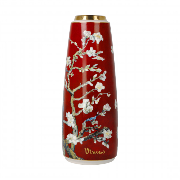 Goebel Der Mandelbaum rot Vase 26,50 cm Vincent van Gogh Künstler Motiv Porzellanvase NEUHEIT 2024 Blumenvase