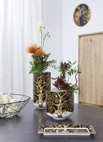 Goebel Der Lebensbaum Vase 16 cm Gustav Klimt Künstler Motiv Porzellanvase NEUHEIT 2024 Blumenvase