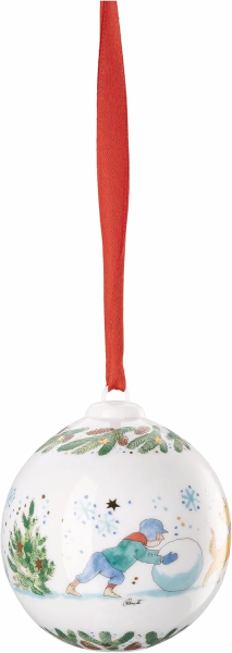 Rosenthal Hutschenreuther Porzellankugel Weihnachtskugel 2025 Weihnachtsspiele Porzellan - Kugel -