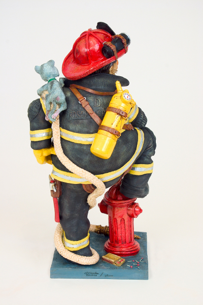 Guillermo Forchino FO84010 22cm - Feuerwehrmann - Figur Comic Art  - Feuerwehr