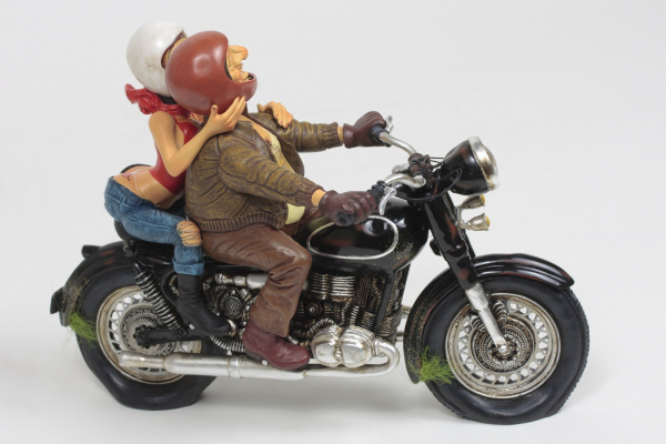 Guillermo Forchino FO85070 EXITING MOTOR RIDE Comic Art 26cm Motorrad Skulptur Geschenkidee Figur - AUSVERKAUFT -