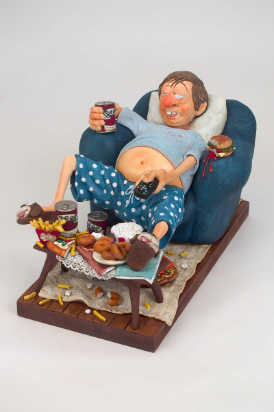 Guillermo Forchino FO85506 COUCH POTATO Figur Comic Art 30cm Skulptur Schlaffi Geschenkidee