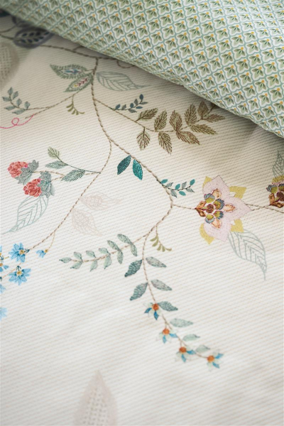PIP STUDIO Kili Flower White Bettwäsche 135x200cm Kopfkissen und Bettbezug