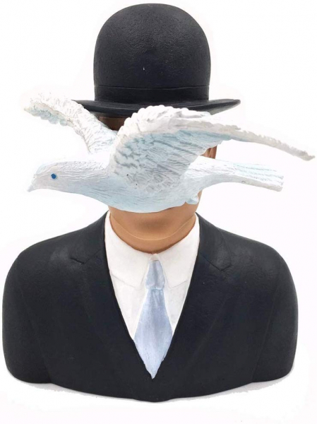 Parastone RENÉ MAGRITTE Figur I'homme au chapeau melon Replikat Parastone Museumsedition Der Mann mit der Melone