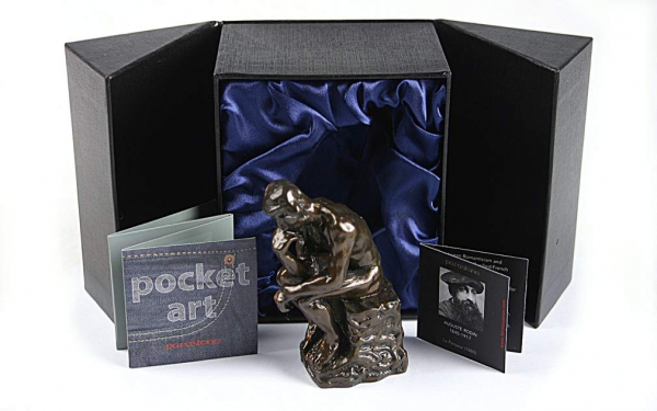 Parastone Pocket art Auguste Rodin Der Denker - Le Penseur Replikat im Geschenkkarton