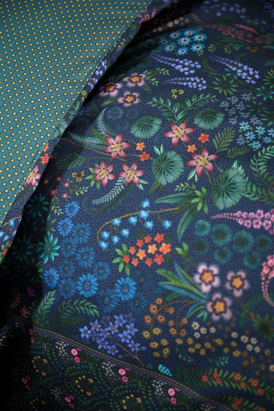 PIP STUDIO Querida Dark Blue Bettwäsche 135x200cm Kopfkissen und Bettbezug
