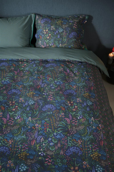 PIP STUDIO Querida Dark Blue Bettwäsche 135x200cm Kopfkissen und Bettbezug