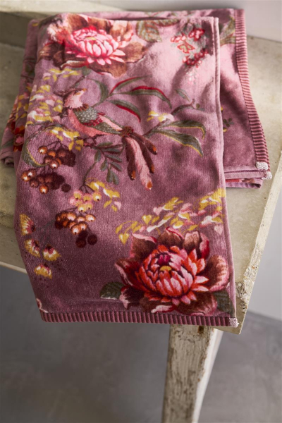 Pip studio Secret Garden Mauve Handtuch 55x100cm Pink