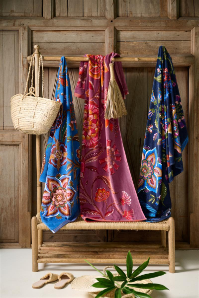 Pip studio Strandtuch Viva La Vida Beachtowel Lila 100x180 Strandhandtuch Strandtuch Badehandtuch