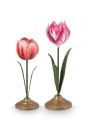 PIP STUDIO Tulip Candle Holders Metal Pink 2er Set Tulpen Kerzenständer Metall pink