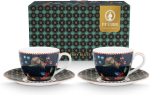 Pip Studio 2er Set Espresso Cups & Saucers Berry Blues 1200 ml Tasse mit Untertasse Winter NEUHEIT 2024