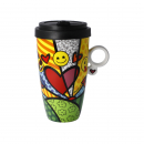 Goebel A new Day Tasse Trinkbecher NEUHEIT 2021 emoji® BY BRITTO®! Mug To Go mit Deckel Teetasse Kaffeetasse Porzellan Künstlerbecher